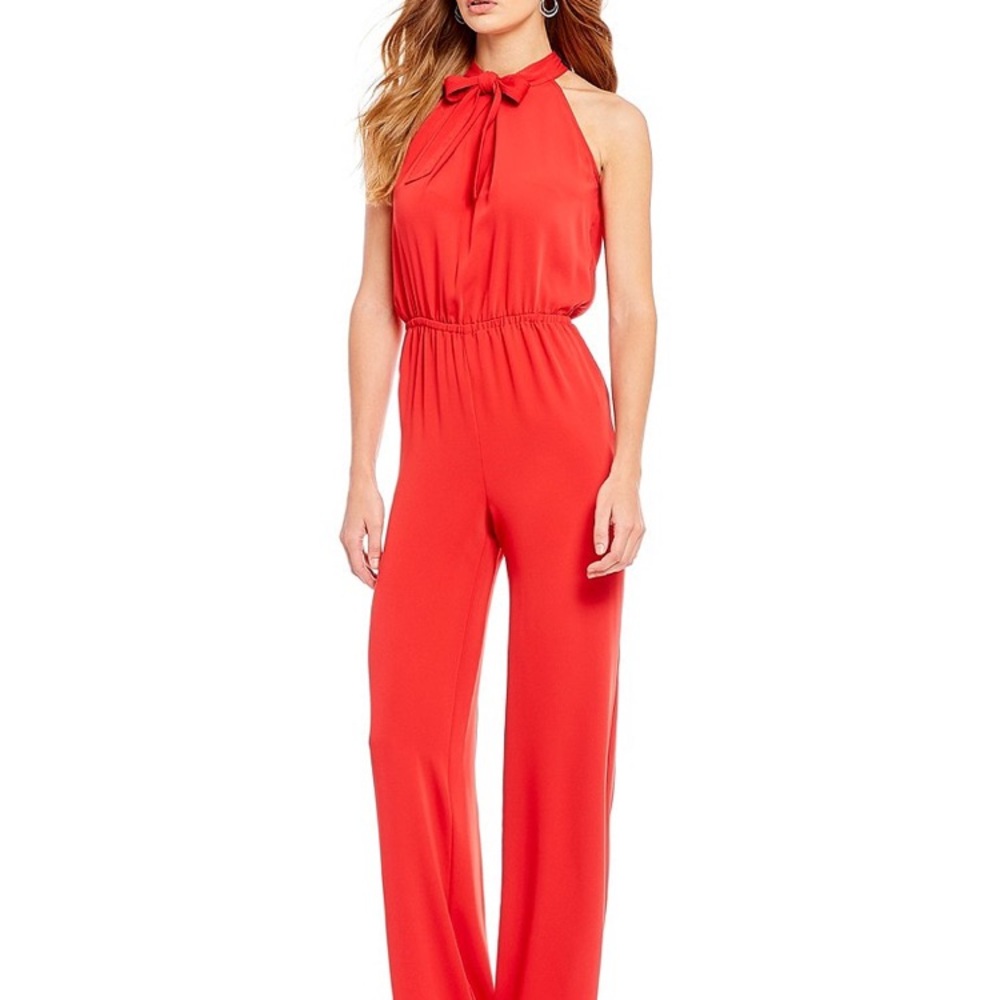 Crepe Tie Neck Jumpsuit